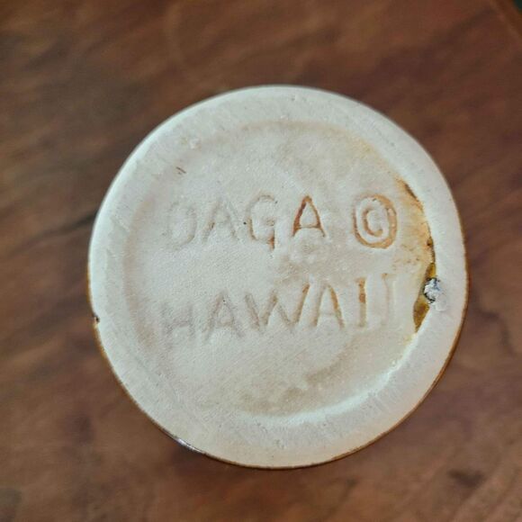 DAGA Hawaii Pottery Tiki Maui Lu Luau Kihei Maui Mug Warrior - Picture 4 of 4